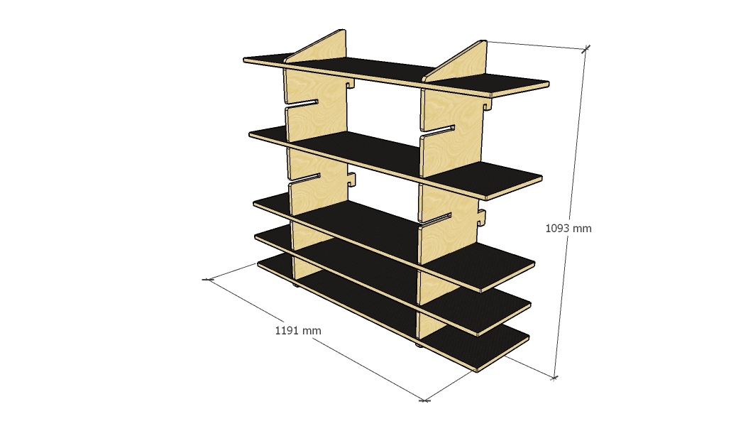 Multi Shelf Short – Adjustable Shelving - product image